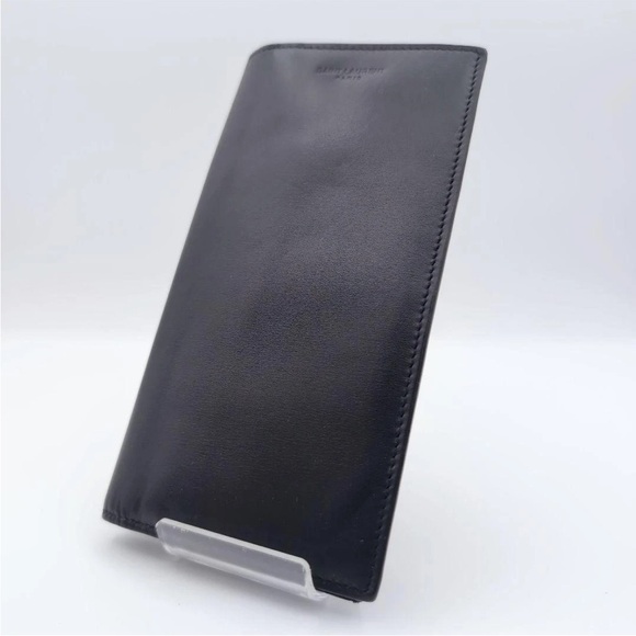Saint Laurent Black Leather Long Wallet - Picture 3 of 12